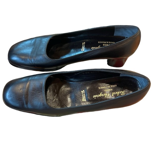 Robert Clergery black leather shoes made in Paris France. Size 7 - Picture 2 of 9